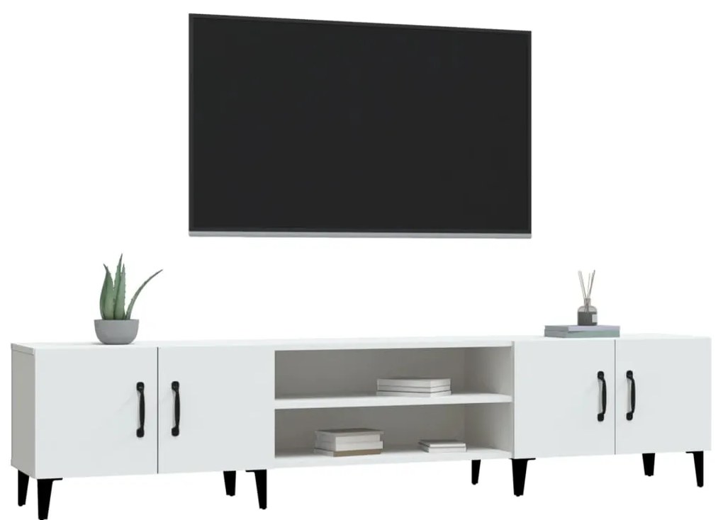 Móvel p/ TV 180x31,5x40 cm derivados de madeira branco