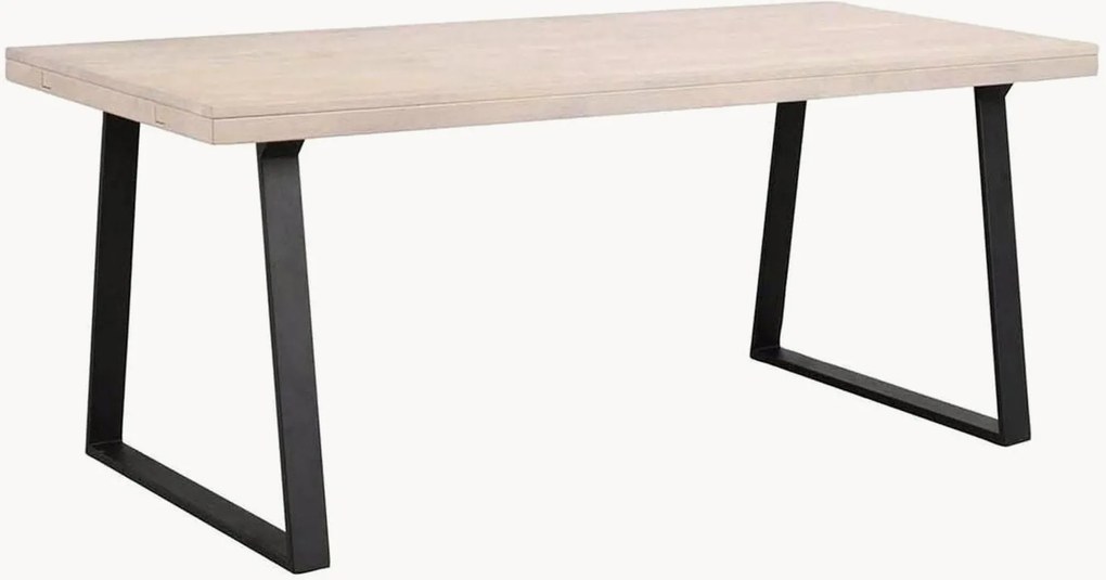 Mesa de jantar com tampo em madeira de carvalho Brooklyn