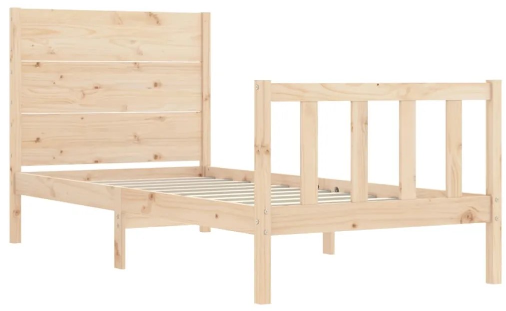 Cama sem colchão 100x200 cm madeira de pinho maciça