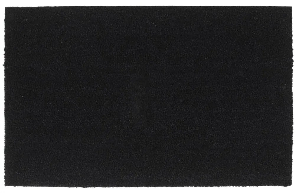 vidaXL Tapete de porta 50x80 cm fibra de coco tufada preto