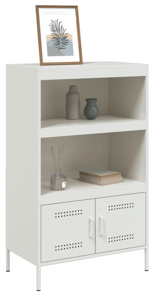 Aparador alto 68x39x113 cm aço branco
