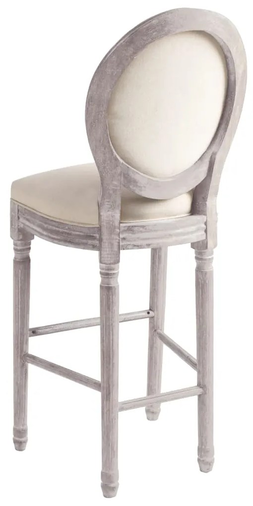 Bancos de bar 2 pcs linho branco
