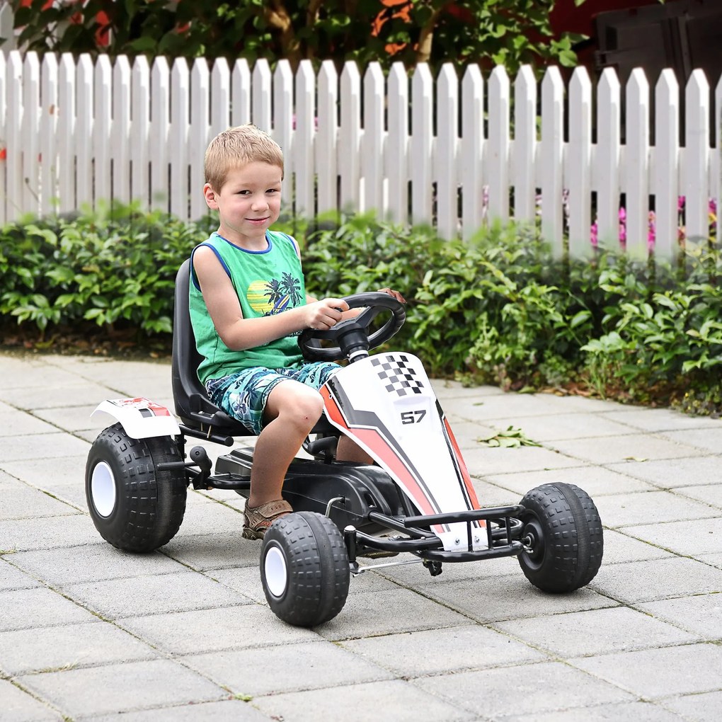 HOMCOM Go Kart a Pedais para Crianças acima de 3 Anos Carro de Pedais