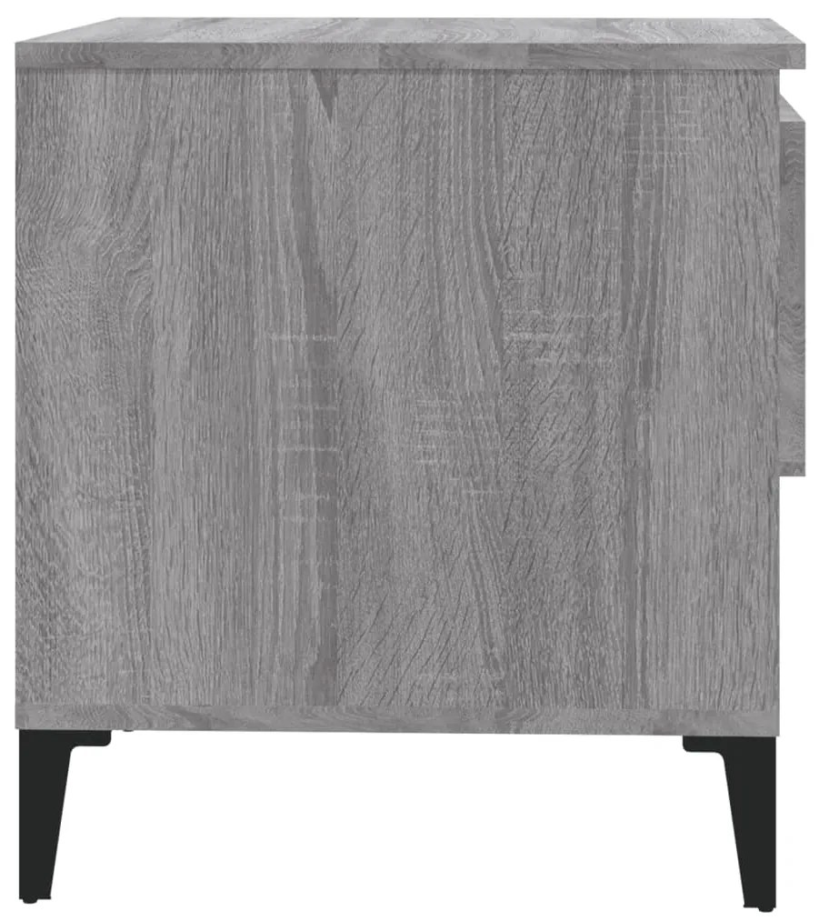 Mesa de apoio 50x46x50 cm derivados de madeira cinzento sonoma