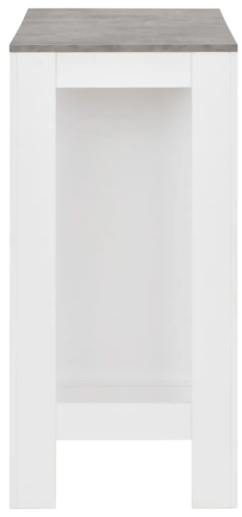 Mesa de bar com prateleira branco 110x50x103 cm