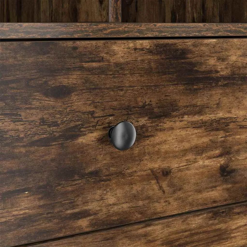 Mesa com Armazenamento Carvalho Fumado Madeira Derivada