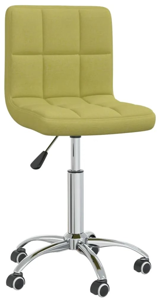 vidaXL Cadeira de jantar giratória tecido verde