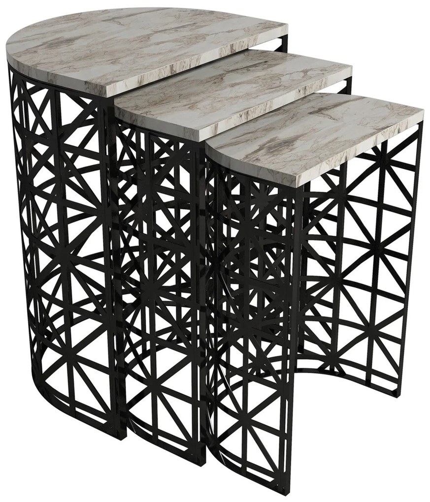 Conjunto de Mesas de Apoio Stil – Branco – 46x62x33 cm