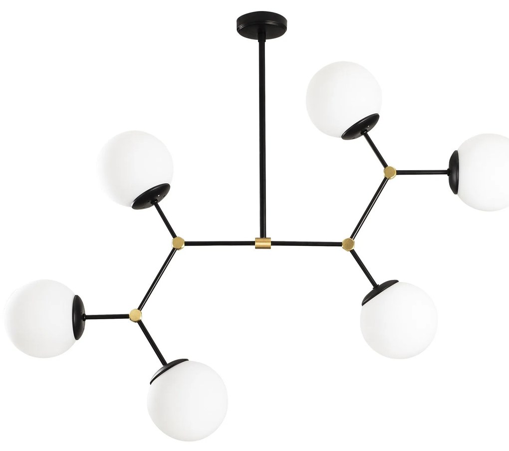 Candeeiro Damar – Preto e Branco – 100 x 58 cm