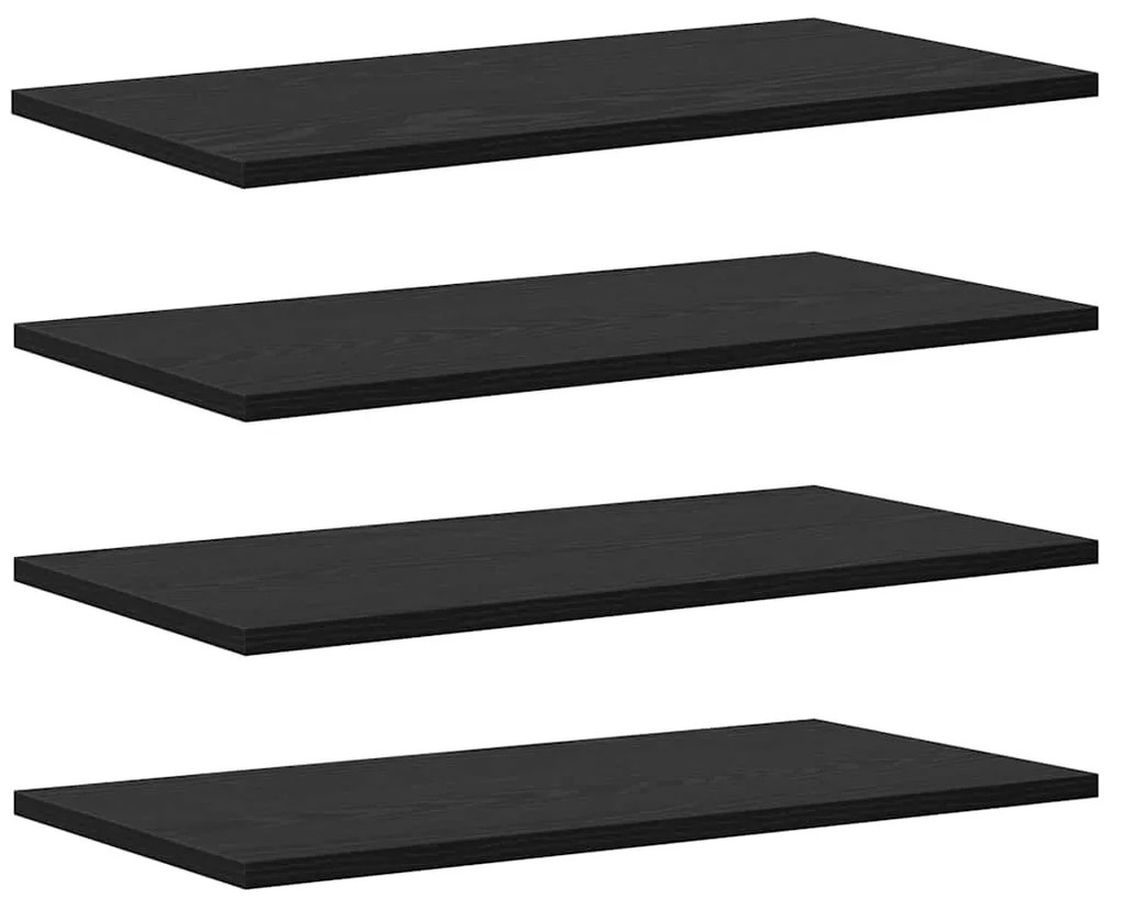 Prateleiras - Conjunto de 4 em Carvalho Preto, 60x30x1.5 cm, feitas de