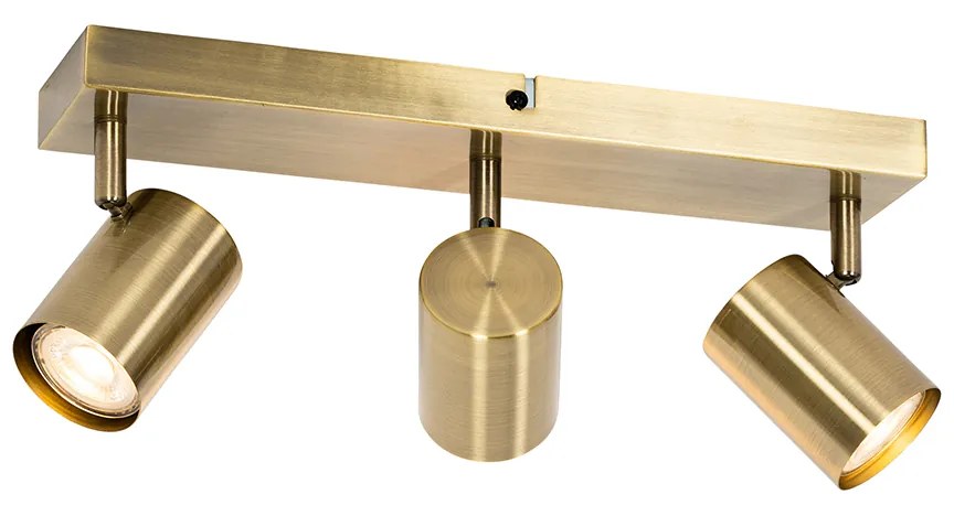 Candeeiro de Teto Moderno Bronze 3 Luzes Ajustável Retangular - Jeana