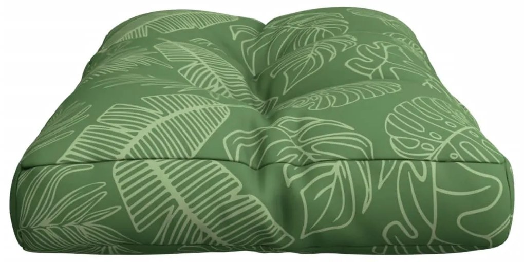 Almofadão para sofá de paletes 80x40x12 cm tecido padrão folhas