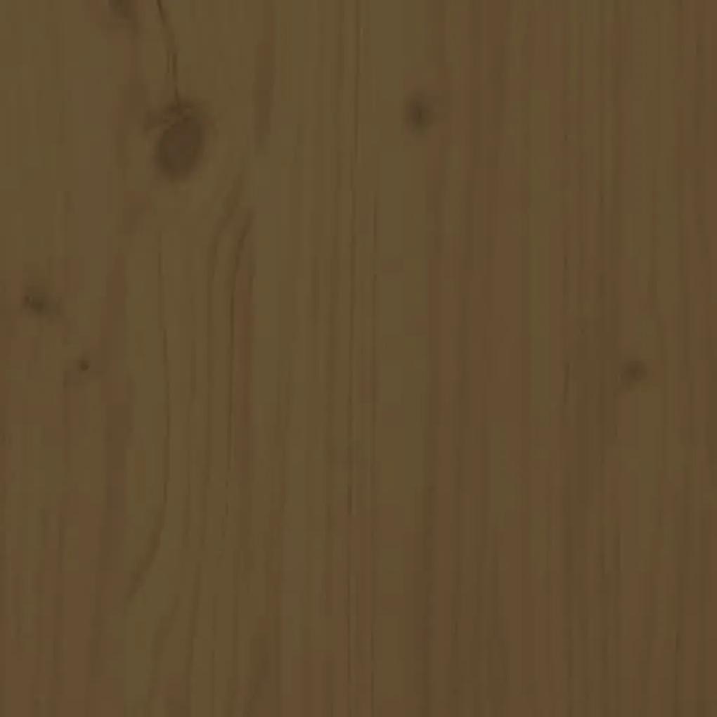 Estrutura de cama 140x200 cm madeira maciça castanho-mel