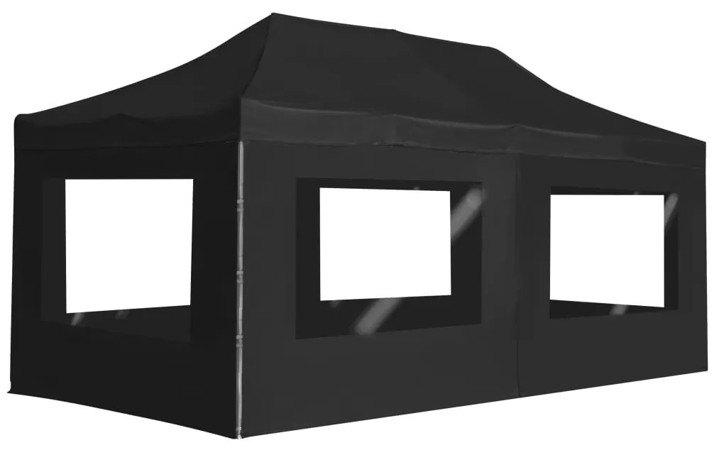 vidaXL Tenda dobrável profissional c/ paredes alumínio 6x3m antracite