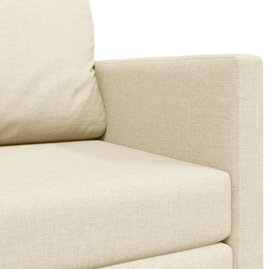 Sofá-Cama 2 em 1 Creme 124x71x78 cm Tecido