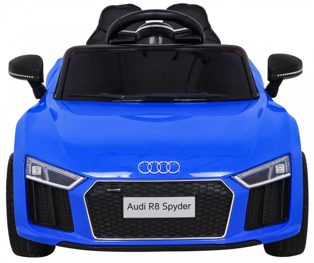 Carro elétrico para Crianças 12V Audi R8 Rodas de EVA, Assento de couro Azul