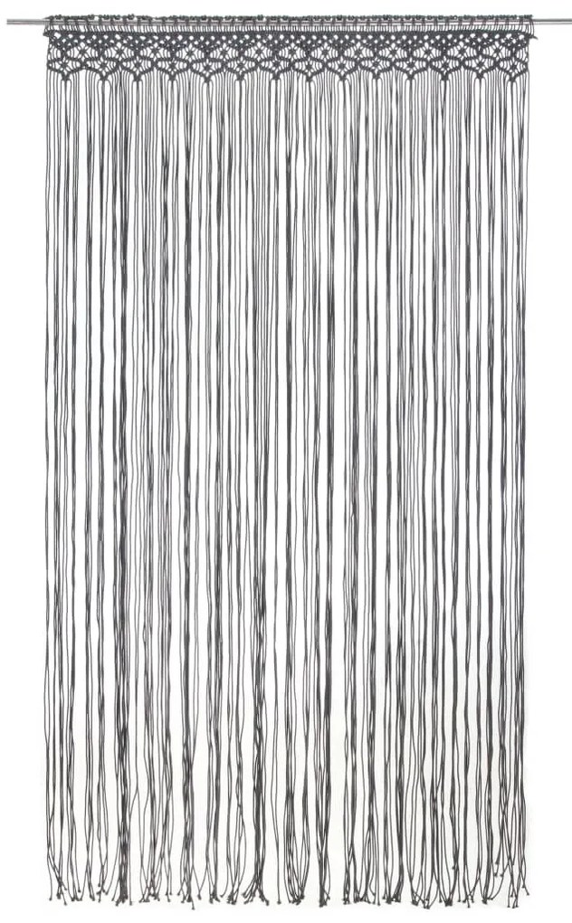 Cortina em macramé 140x240 cm algodão antracite