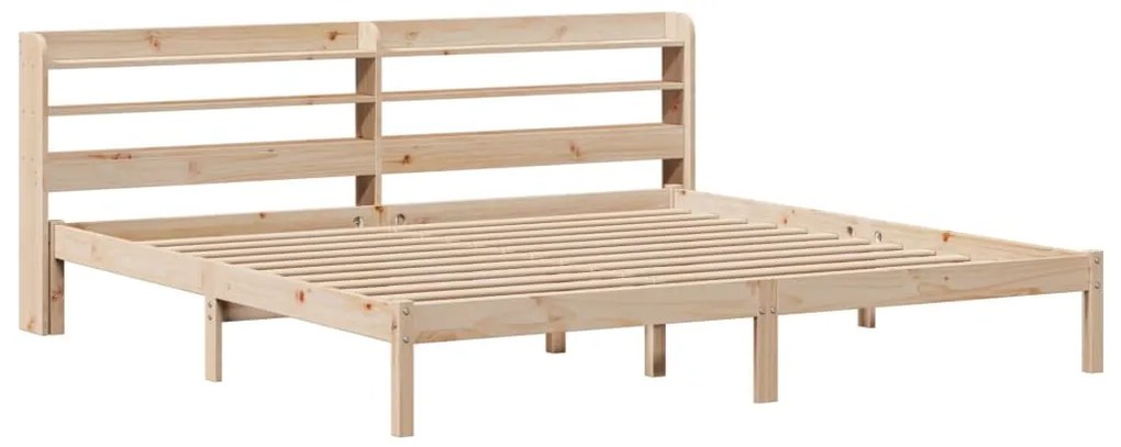 Cama sem colchão 200x200 cm madeira de pinho maciça