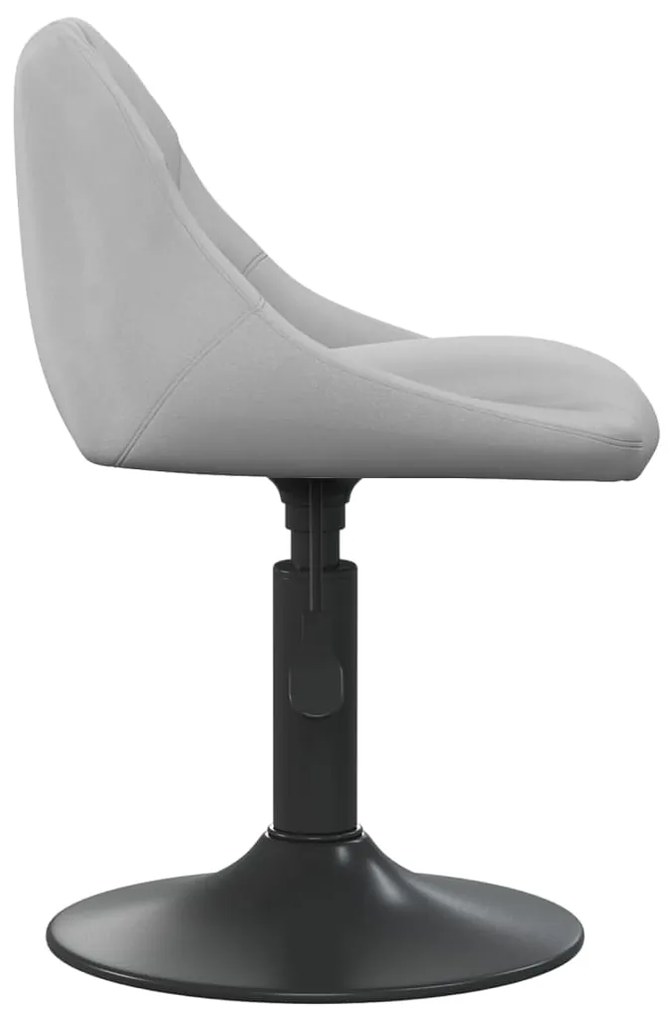 Cadeiras de jantar giratórias 2 pcs veludo cinzento-claro