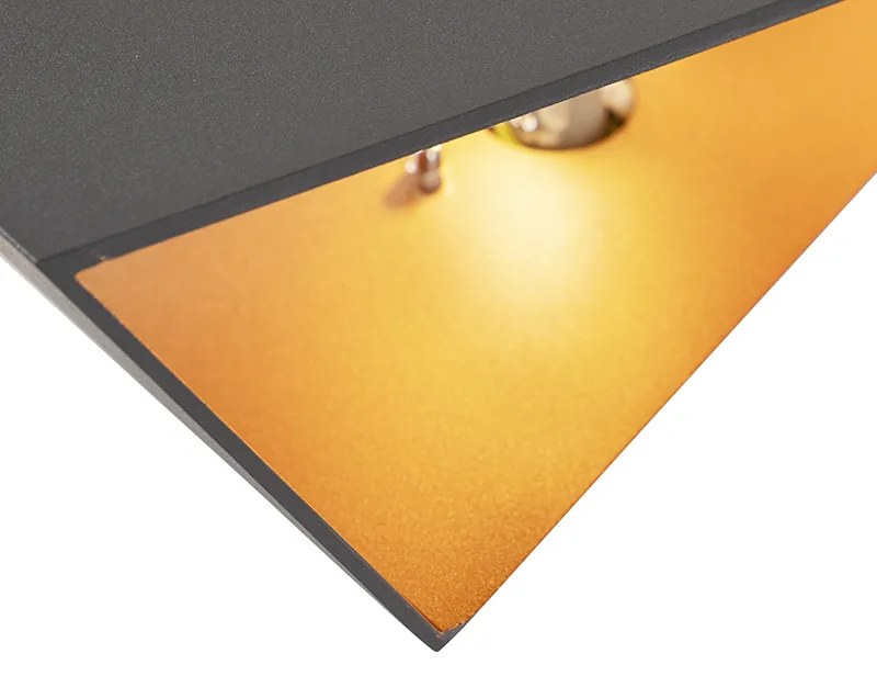 Candeeiro de parede Fold cinzento com cobre