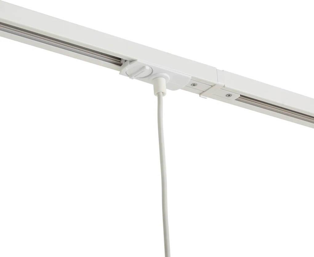 Sistema de iluminação de trilho moderno com 3 luzes pendentes branco com bege 1-fase - Iconic Holt