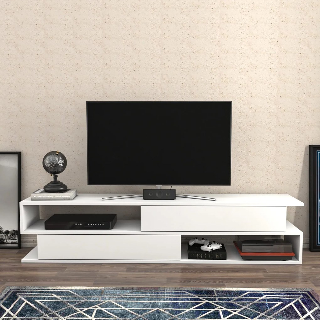 Móvel TV Cortez – Branco – 160x35,3x38,6 cm