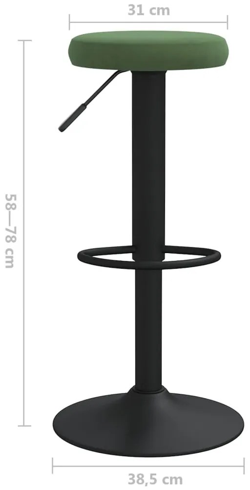 Bancos de bar 2 pcs veludo verde-escuro