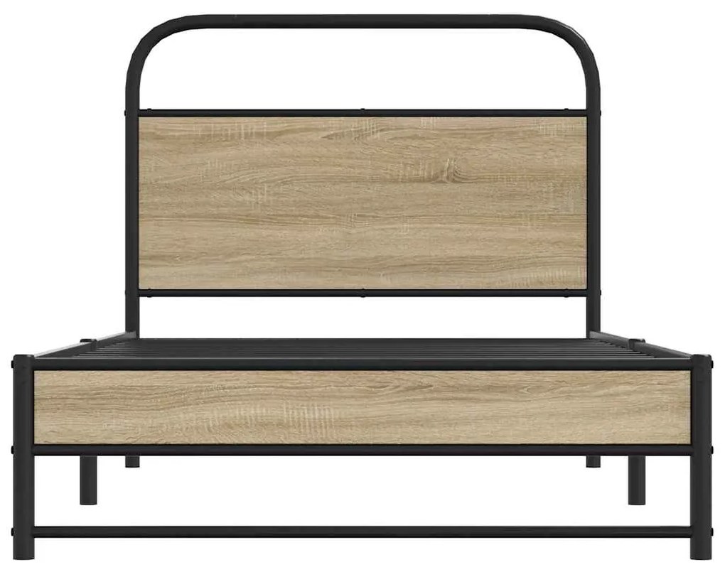 Estrutura cama s/ colchão derivados de madeira carvalho sonoma