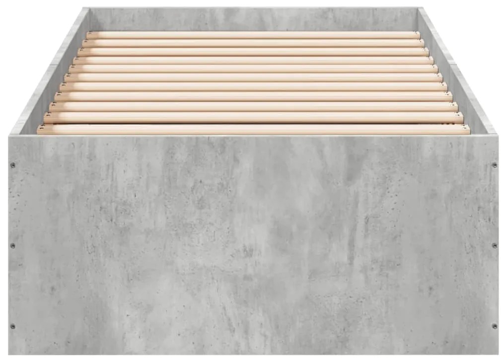 Estrutura de cama 100x200 cm derivados de madeira cinza sonoma