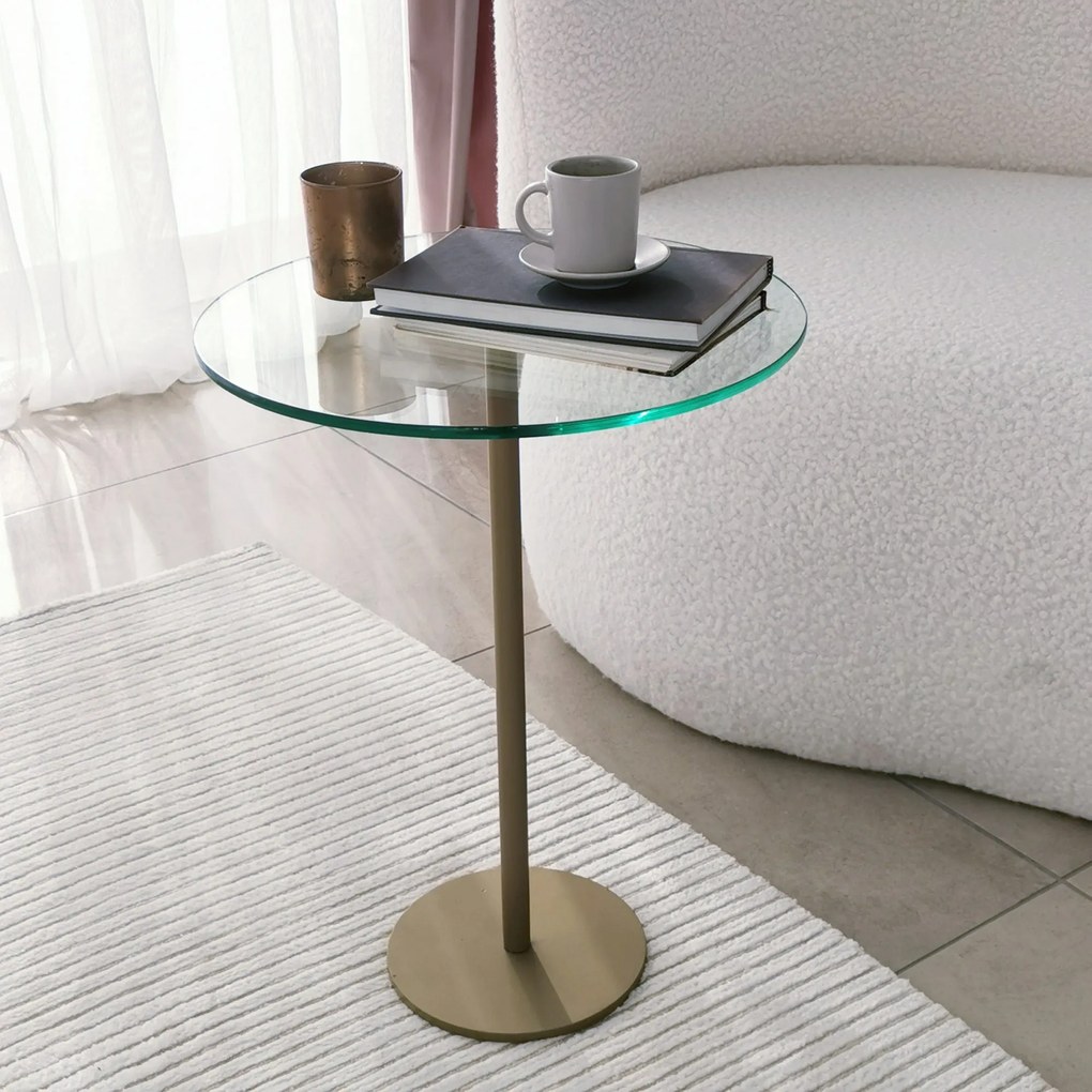 Mesa de Centro Social – Dourada – 40x50x40 cm