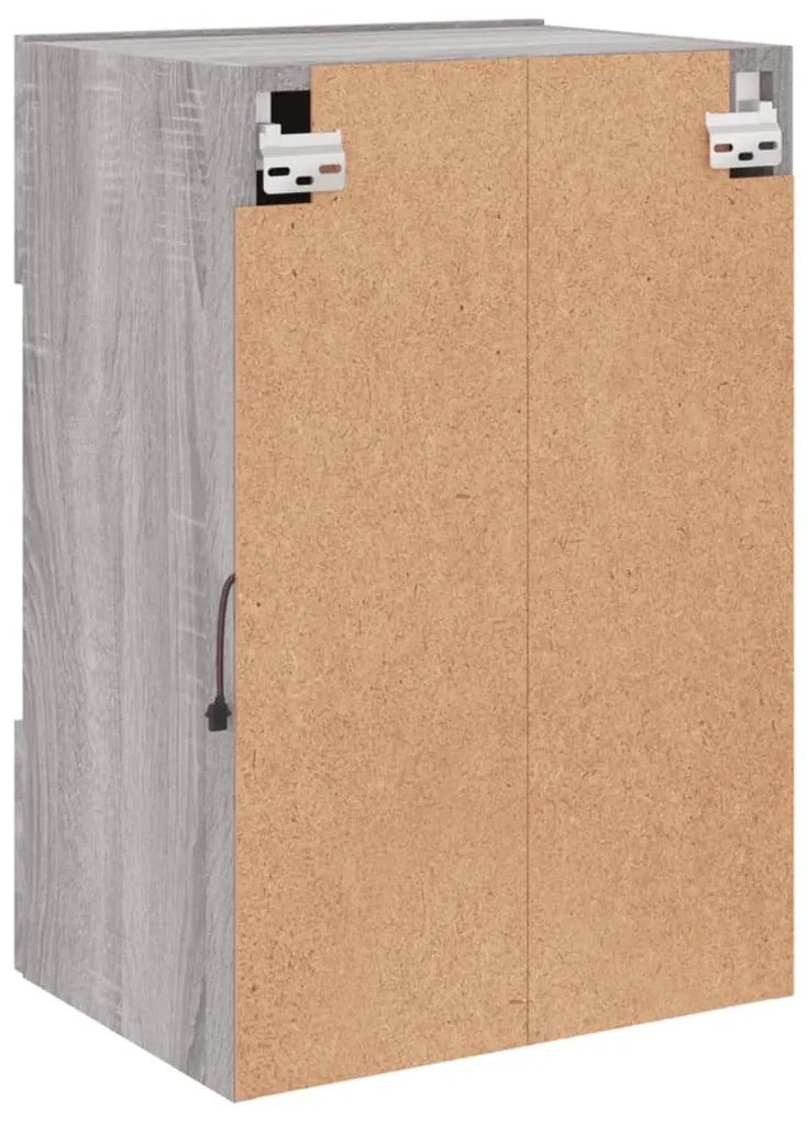 Móvel de parede p/ TV c/ luzes LED 40x30x60,5cm cinzento sonoma