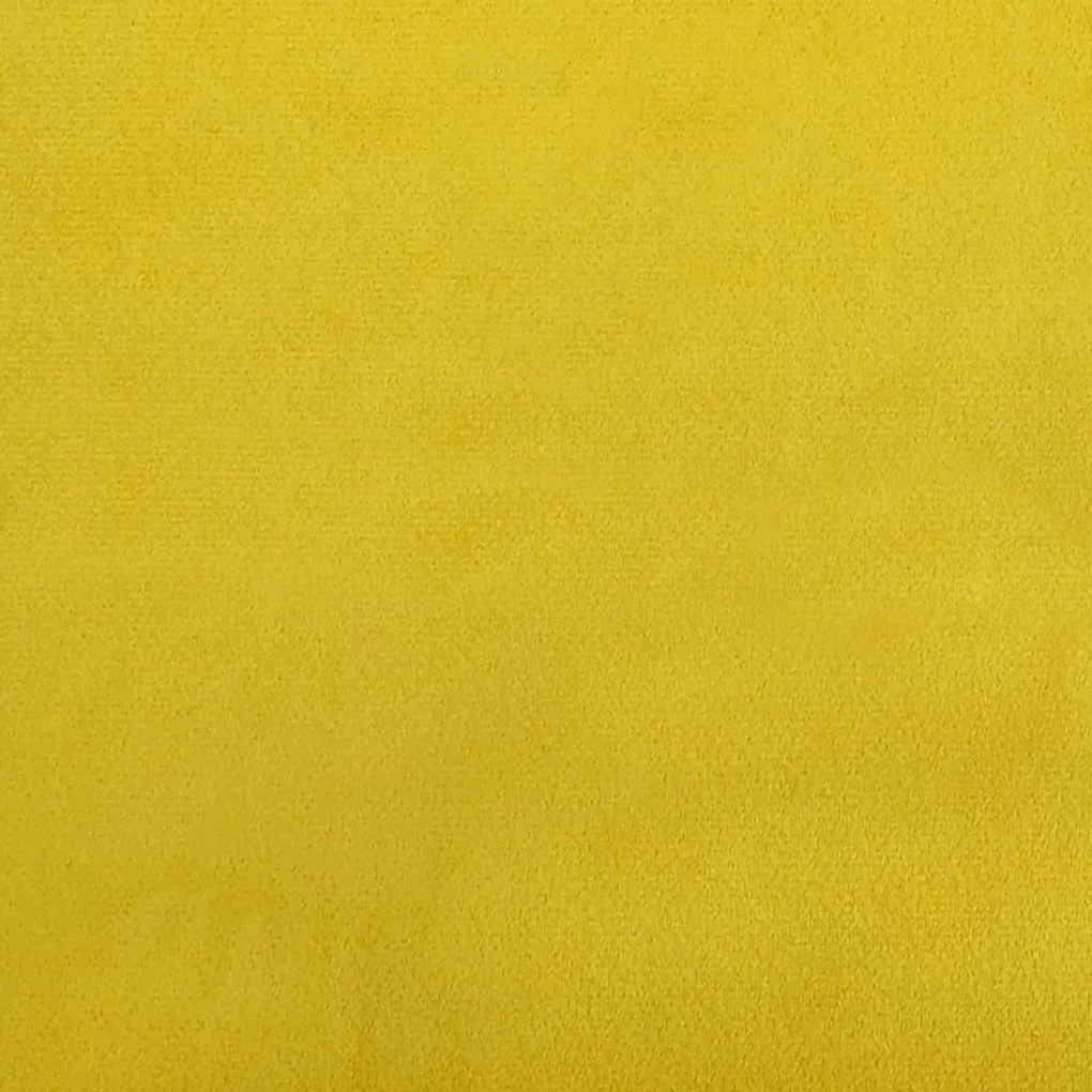 Sofá de 2 lugares veludo 120 cm amarelo