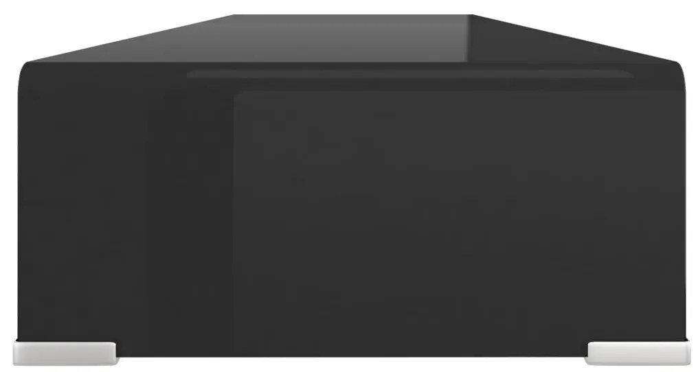 Suporte de TV/monitores em vidro preto 110x30x13 cm
