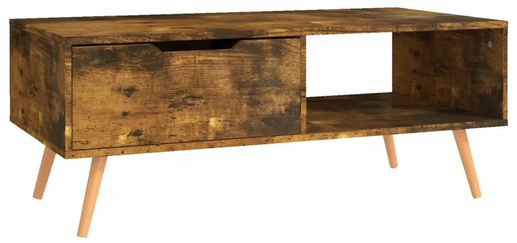 Mesa de centro 100x49,5x43 cm derivados madeira carvalho fumado