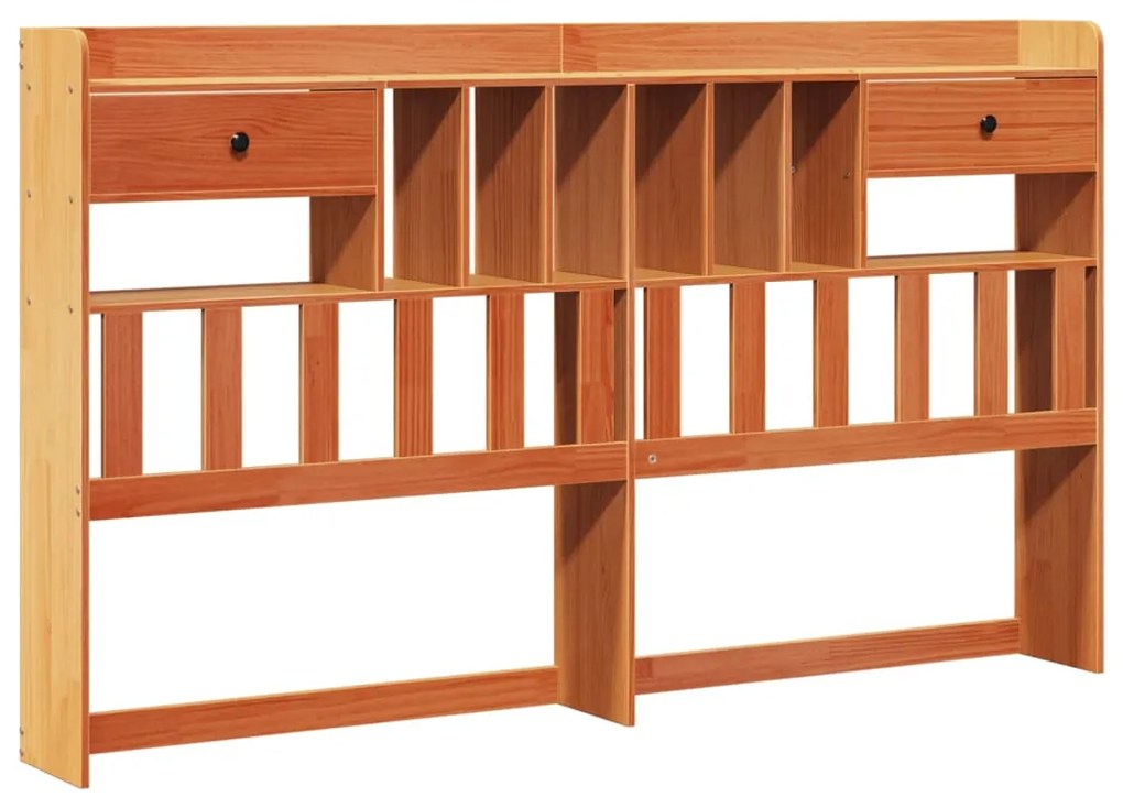 Cama com estante sem colchão 200x200 cm pinho maciço