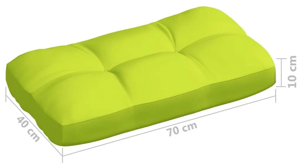 Almofadões para sofás de paletes 7 pcs verde brilhante