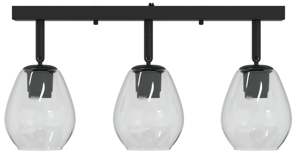 Luzes de Teto com Abajur de Vidro Ajustável em Anthracite, E27