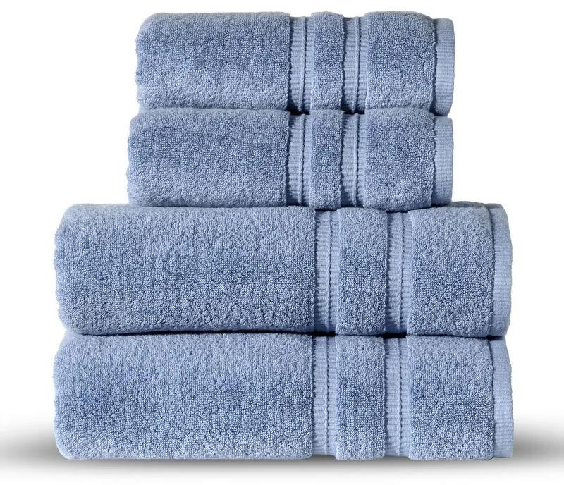 Toalhas 100% micro algodão C/ 550 gr./m2 -  CONFORT marca Devilla: BLUE 44 4 TOALHAS 30x50 cm