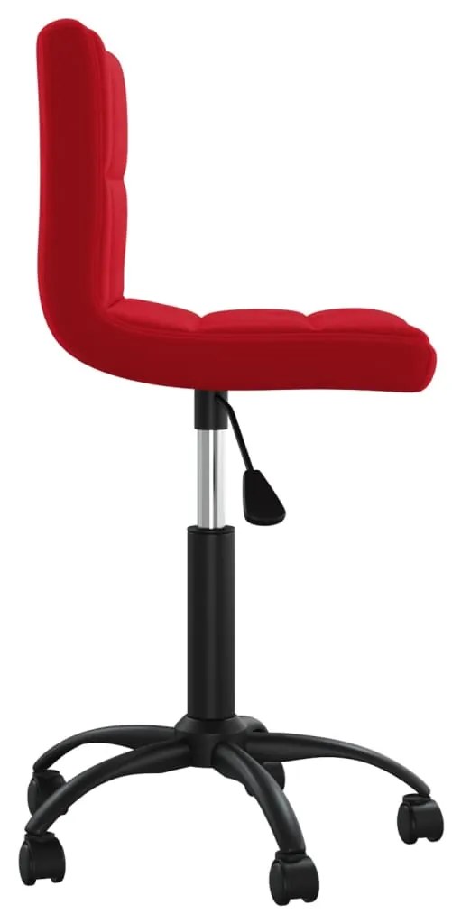 Cadeiras de jantar giratórias 2 pcs veludo vermelho tinto