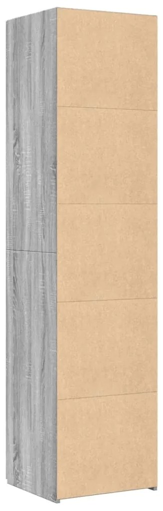 Armário alto 45x42,5x185 cm derivados de madeira cinza sonoma