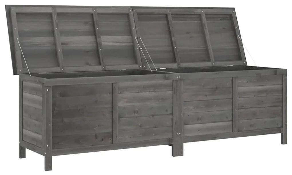 Caixa arrumação p/jardim 198,5x50x56,5cm abeto maciço antracite