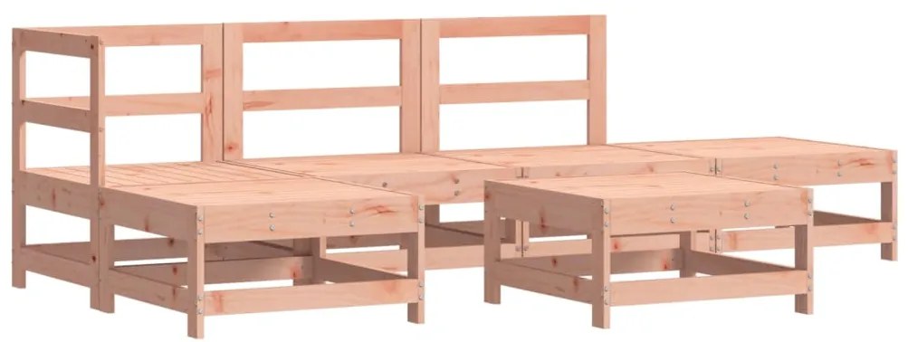 6 pcs conjunto lounge de jardim com almofadões douglas maciça