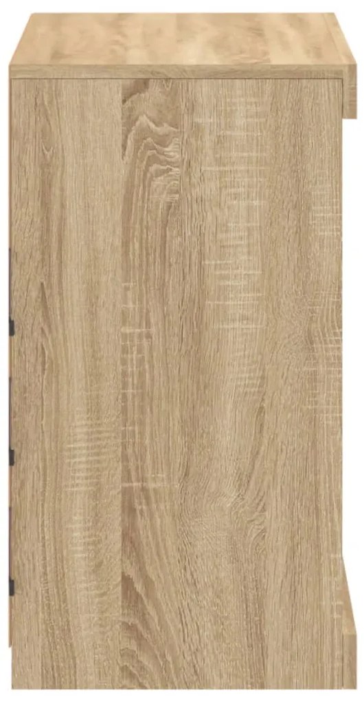 Aparador com luzes LED 60,5x37x67 cm carvalho sonoma