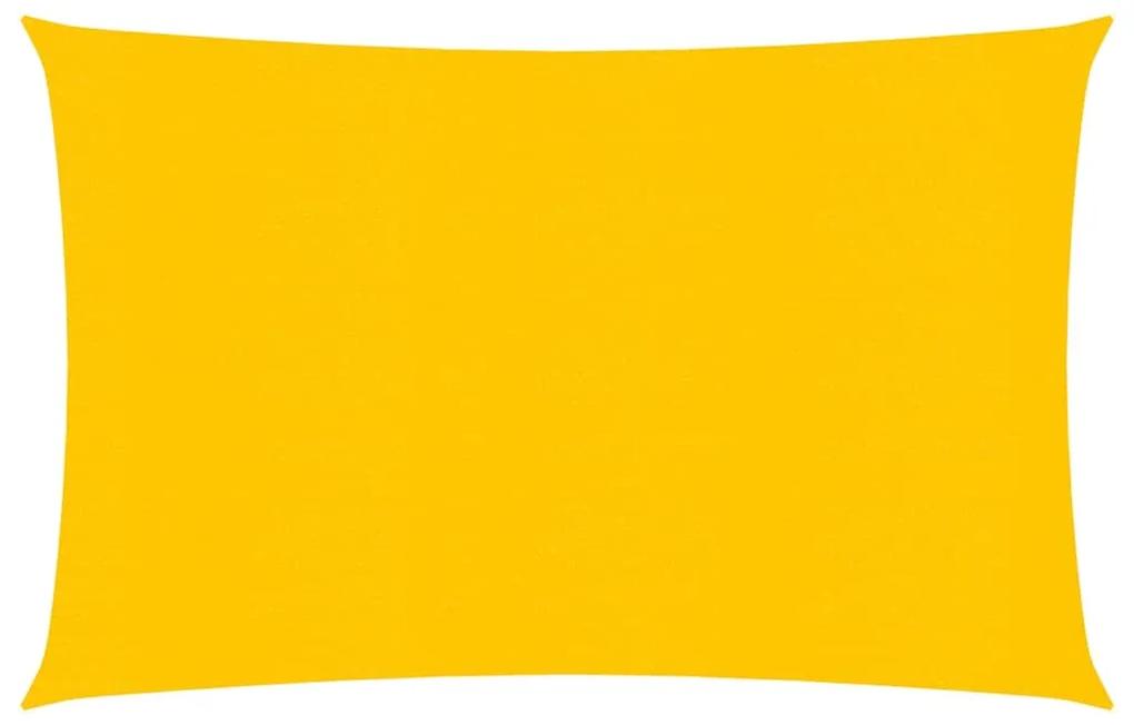 Para-sol estilo vela 160 g/m² 2,5x4 m PEAD amarelo