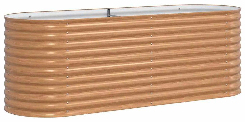Cama Elevada de Jardim Castanha - Aparência de Madeira 240x80x81 cm de