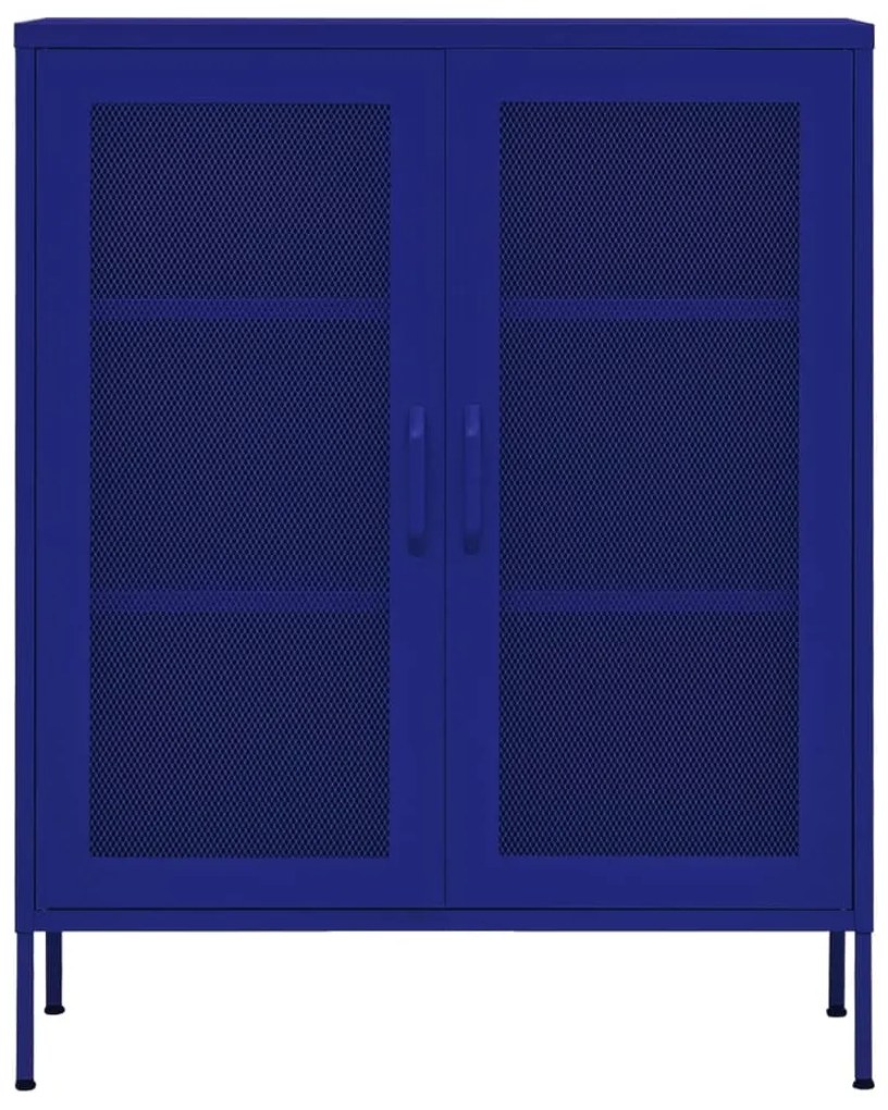 Armário de arrumação aço 80x35x101,5 cm azul-marinho