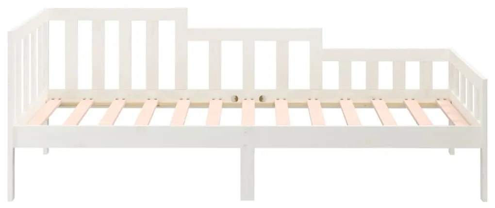 Sofá-cama sem colchão 90x190 cm madeira de pinho maciça branco
