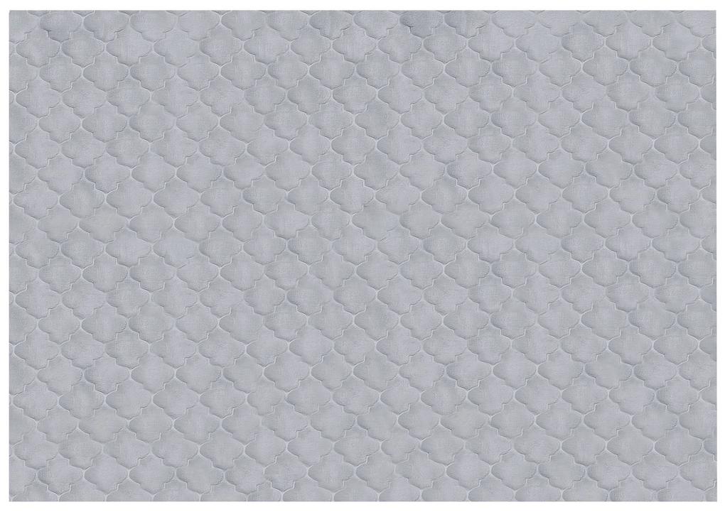 Tapete de pelo sintético de coelho cinzento 160 x 230 cm GHARO Beliani