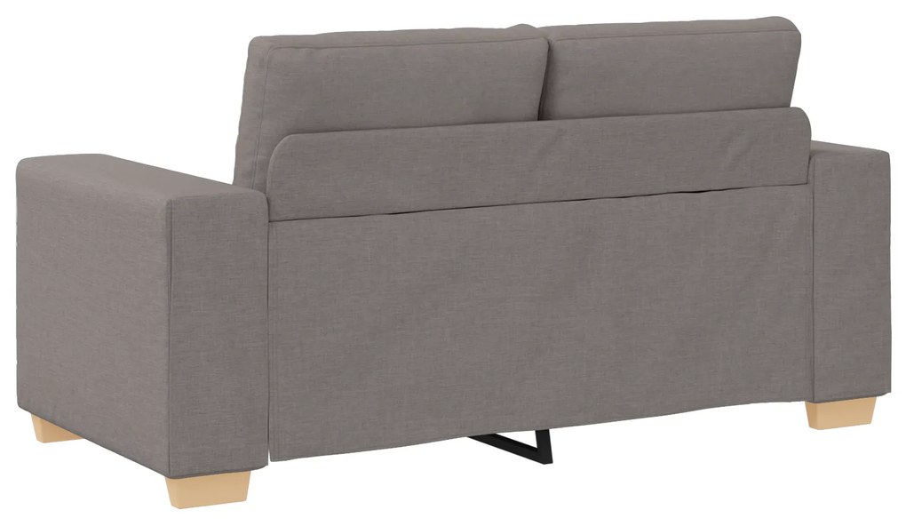 Conjunto de Sofá de 3 Peças com Almofadas em Tecido Taupe