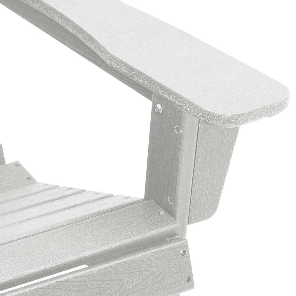Cadeira Adirondack com Apoio para Pés Branca HDPE